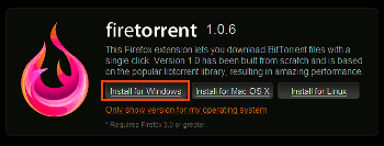 FireTorrent インストール