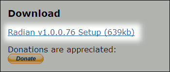Radian ダウンロード