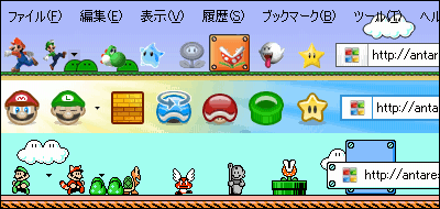 スーパーマリオのFirefoxテーマ