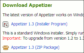 Download Appetizer