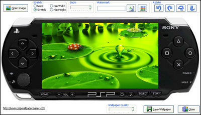 Psp背景の壁紙を簡単に作成できるソフト Psp Wallpaper Maker フリーソフトラボ Com