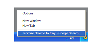 Minimize Chrome to tray