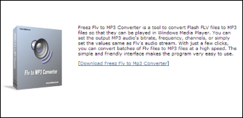 Freez FLV to MP3 Converter ダウンロード