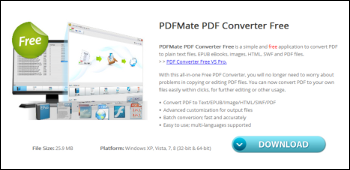 PDFMate PDF Converter Free ダウンロード