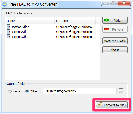 Переделать flac файлы в mp3